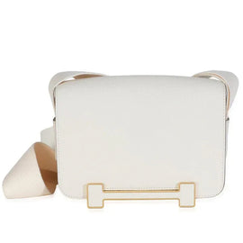 Hot In Stock! Cream White Leather Square Crossbody Purse, Practical Accessory for All-Day Outfit Coordination