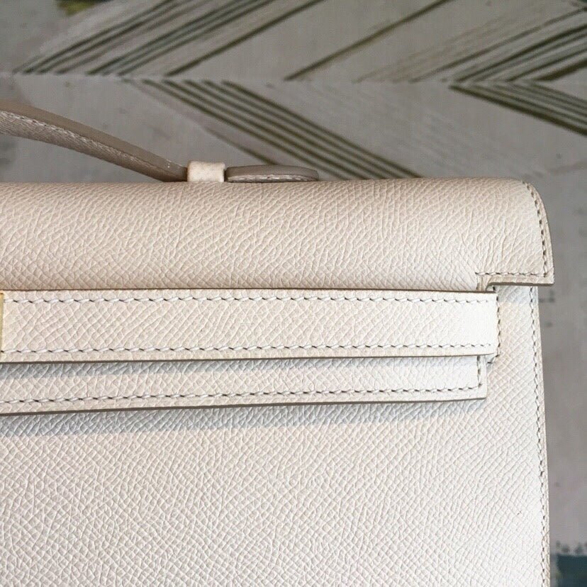 Available Now! Cream White Leather Stylish Evening Clutch, Versatile Accessory for All-Day Outfit Matching